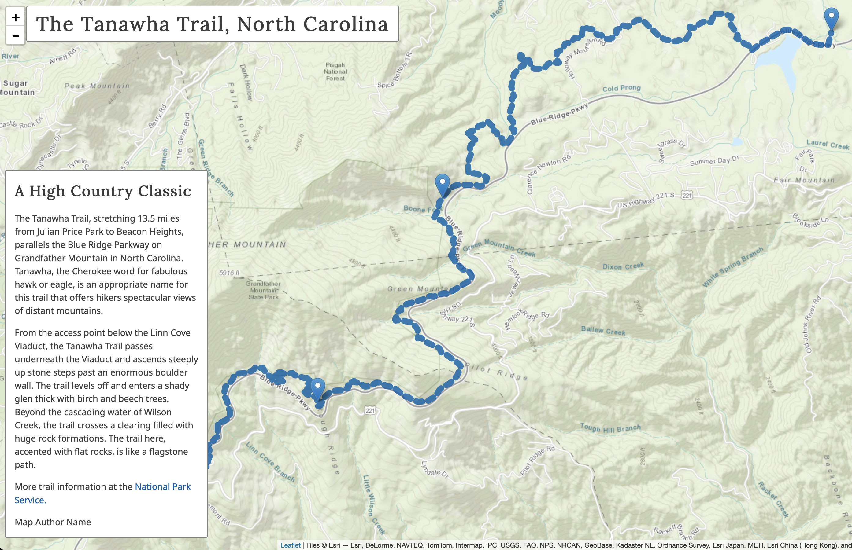 Route map example